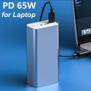 Powerbank 30000mAh 65W USB C DC Schnellladegerät für Handy Tablet Laptop