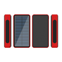 80000mAh Solar Power Bank mit LED Taschenlampe 4 USB Ports Outdoor Ladegerät