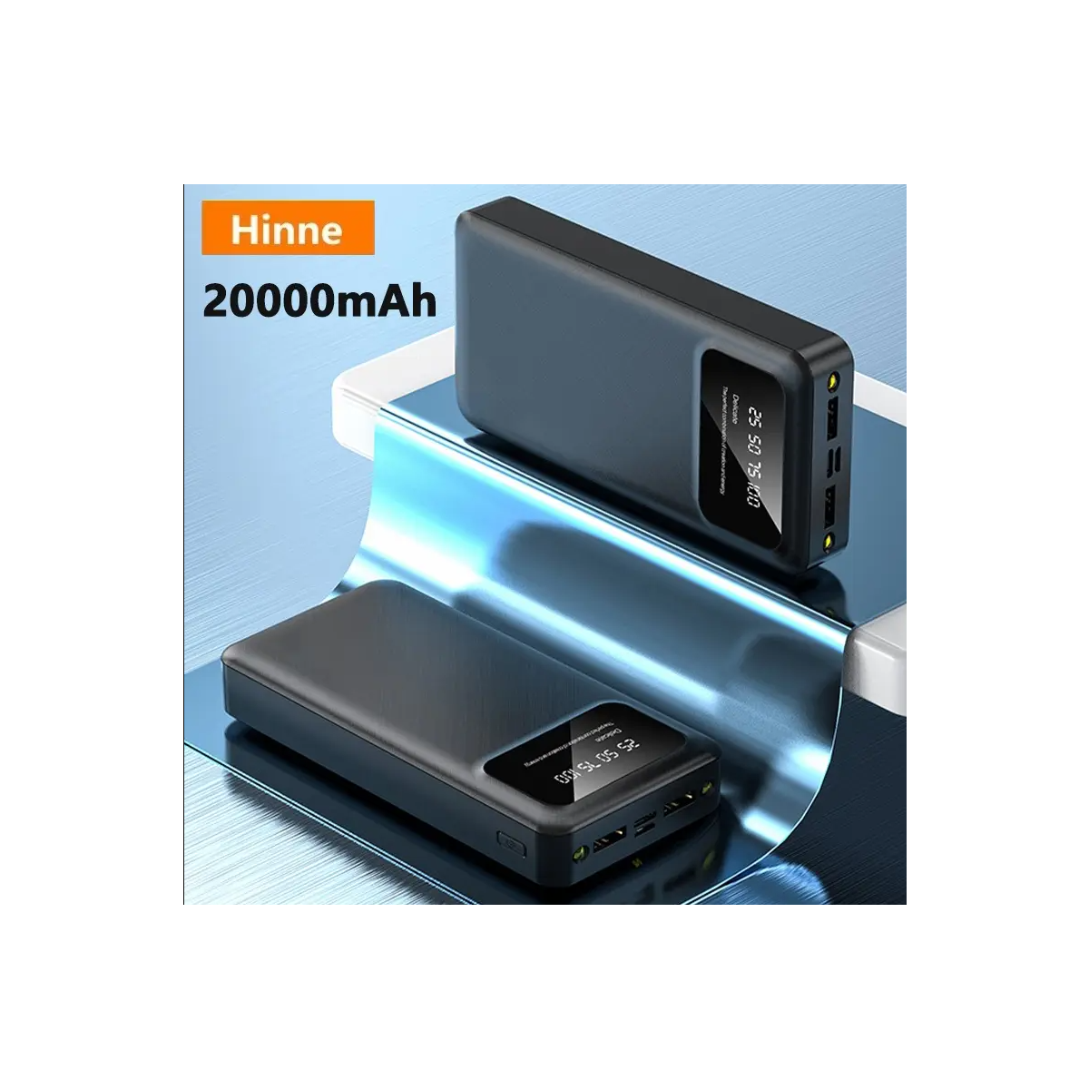 Powerbank 20000mAh USB Typ-C Micro LED Akku für...
