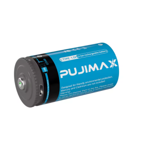 2x PUJIMAX C 1,5V Lithium Akku 6000mWh USB C wiederaufladbar LED Anzeige
