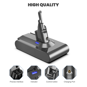 Kompatibler Dyson V8 Ersatz Akku 21,6V 12800mAh Li-Ion 21700 Zelle