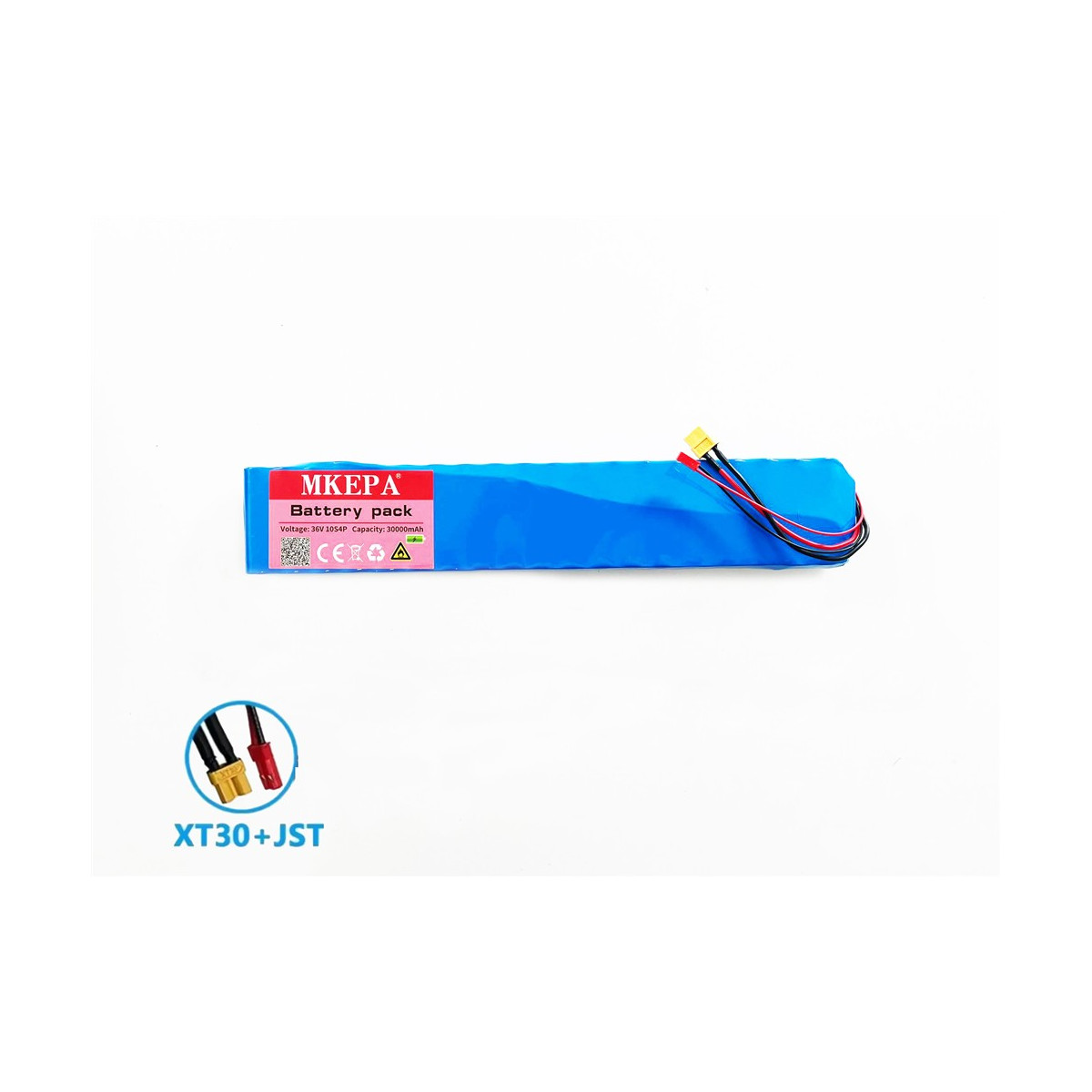 MKEPA 36V 10000mAH Lithium-Ionen Akku XT30 + JST...