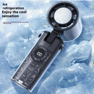 K-811 Transparent Mecha Handventilator Tragbar Faltbar LED Kühlung