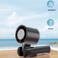 K-811 Transparent Mecha Handventilator Tragbar Faltbar LED Kühlung