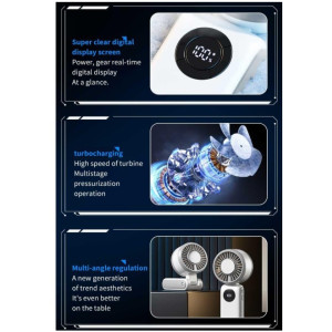 ALSKIP 3in1 Tragbarer Handventilator Handheld Tisch Nacken Fan USB T50