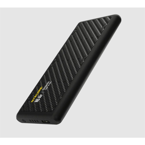 Nitecore Powerbank NB Air 5000mAh Carbon IPX7 USB C PD QC3 Schnellladung