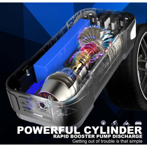 12V StartHilfe  mit Air Compressor für Auto, Lkw, Motorrad, Boot, RV