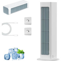 Breezamax Air Cooler Portable USB Silent 3 Speed Personal Fan Home Office Weiß