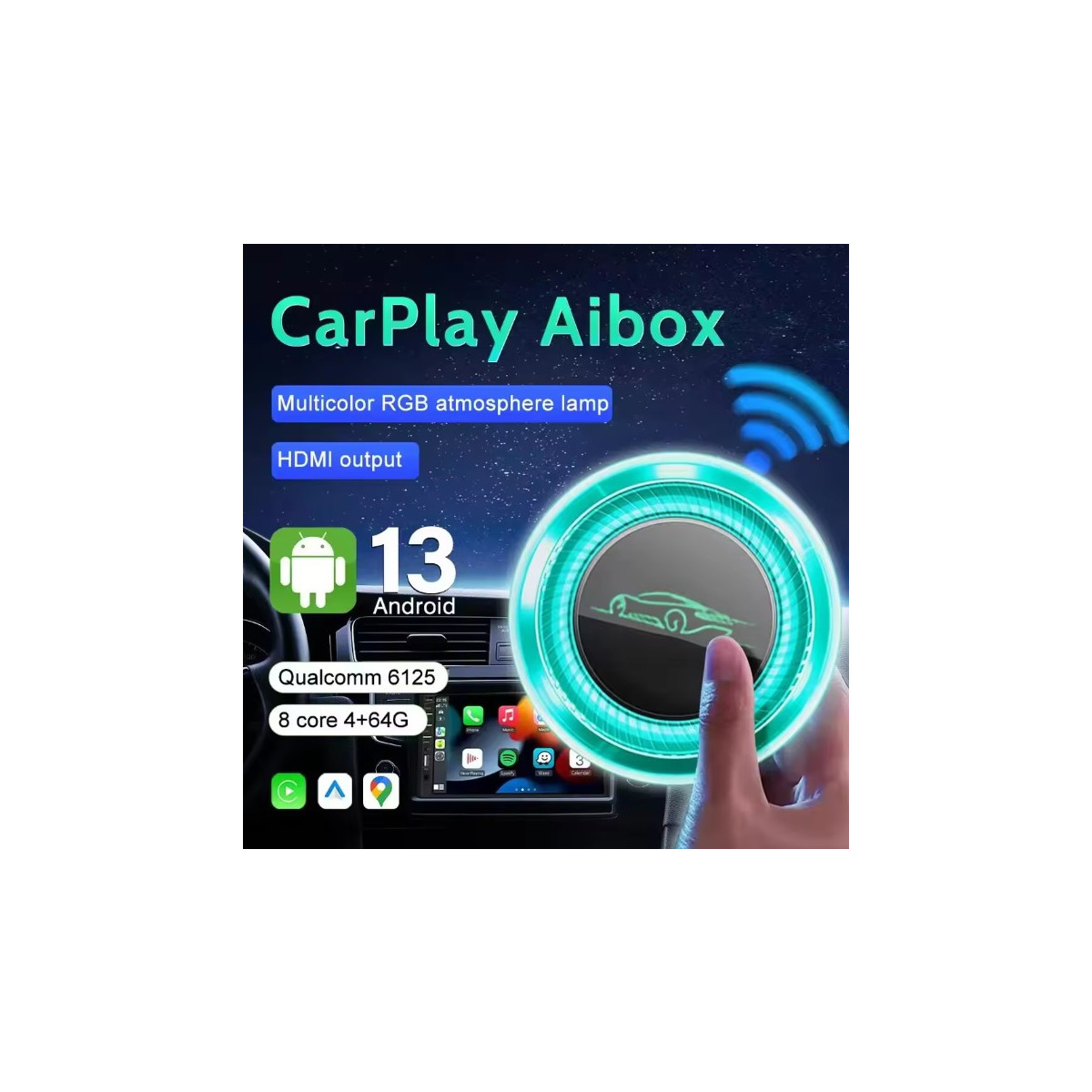 CarPlay AI Box CP608 Android 13 Wireless CarPlay Android...