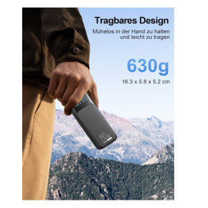 Dpdenoy 27000mAh Powerbank mit Taschenlampe Pro 140W USB-C Eingang