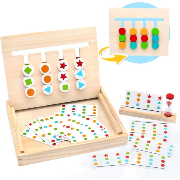 Montessori Holzspielzeug ab 3 Jahre Schiebepuzzle Lernspiel Sortierspiel Kinder