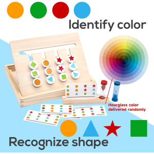 Montessori Holzspielzeug ab 3 Jahre Schiebepuzzle Lernspiel Sortierspiel Kinder