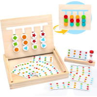Montessori Holzspielzeug ab 3 Jahre Schiebepuzzle Lernspiel Sortierspiel Kinder