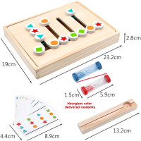 Montessori Holzspielzeug ab 3 Jahre Schiebepuzzle Lernspiel Sortierspiel Kinder