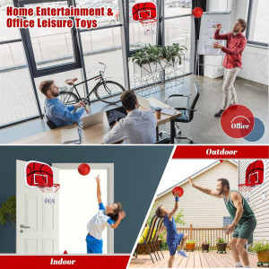 Symiu Mini Basketballkorb Kinder Indoor Spiel Basketball Wandmontage Set