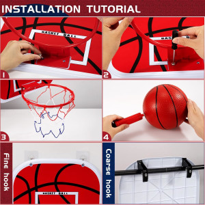 Symiu Mini Basketballkorb Kinder Indoor Spiel Basketball Wandmontage Set