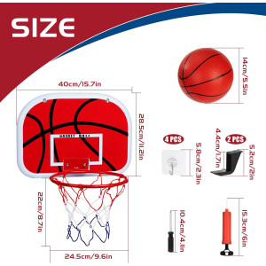 Symiu Mini Basketballkorb Kinder Indoor Spiel Basketball Wandmontage Set