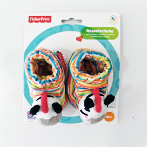 Fisher Price Baby Rasselschuhe Anti Rutsch Schuhe Kuh Motiv Happy People