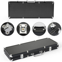 Pokerkoffer 500 Chips Laser Pokerchips Karten Würfel Buttons Aluminium