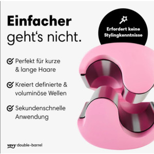 vavy Welleneisen Double-Barrel 32mm Ionenschutz für Beach Waves Haare