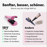 vavy Welleneisen Double-Barrel 32mm Ionenschutz für Beach Waves Haare