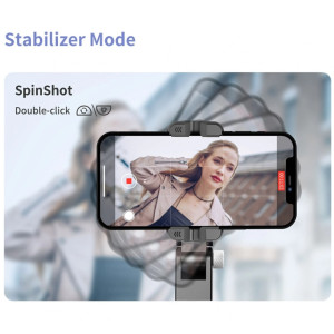 Q18 Smartphone Gimbal Stabilisator Handheld Selfie Stick Stativ mit Fülllicht