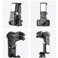 Q18 Smartphone Gimbal Stabilisator Handheld Selfie Stick Stativ mit Fülllicht