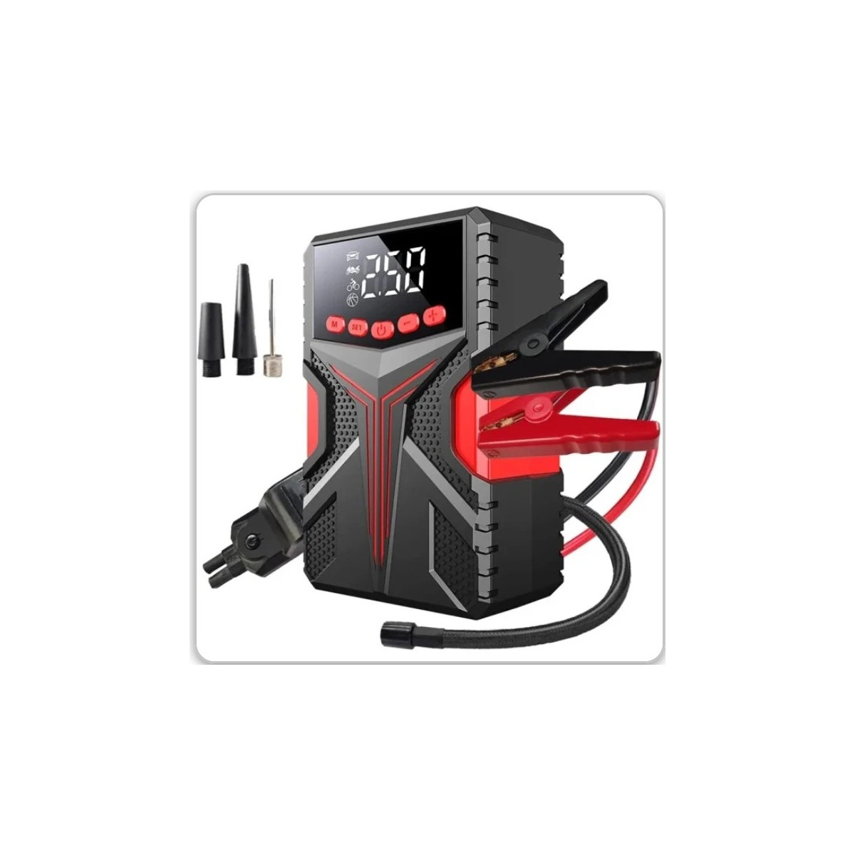 4-in-1 Auto-Starthilfegerät Luftkompressor Powerbank...