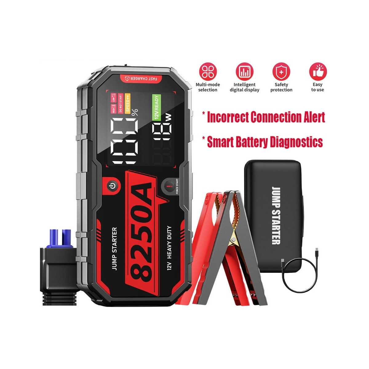 Heavy-Duty 8250A Auto Starthilfe Powerbank 12V bis 13l...