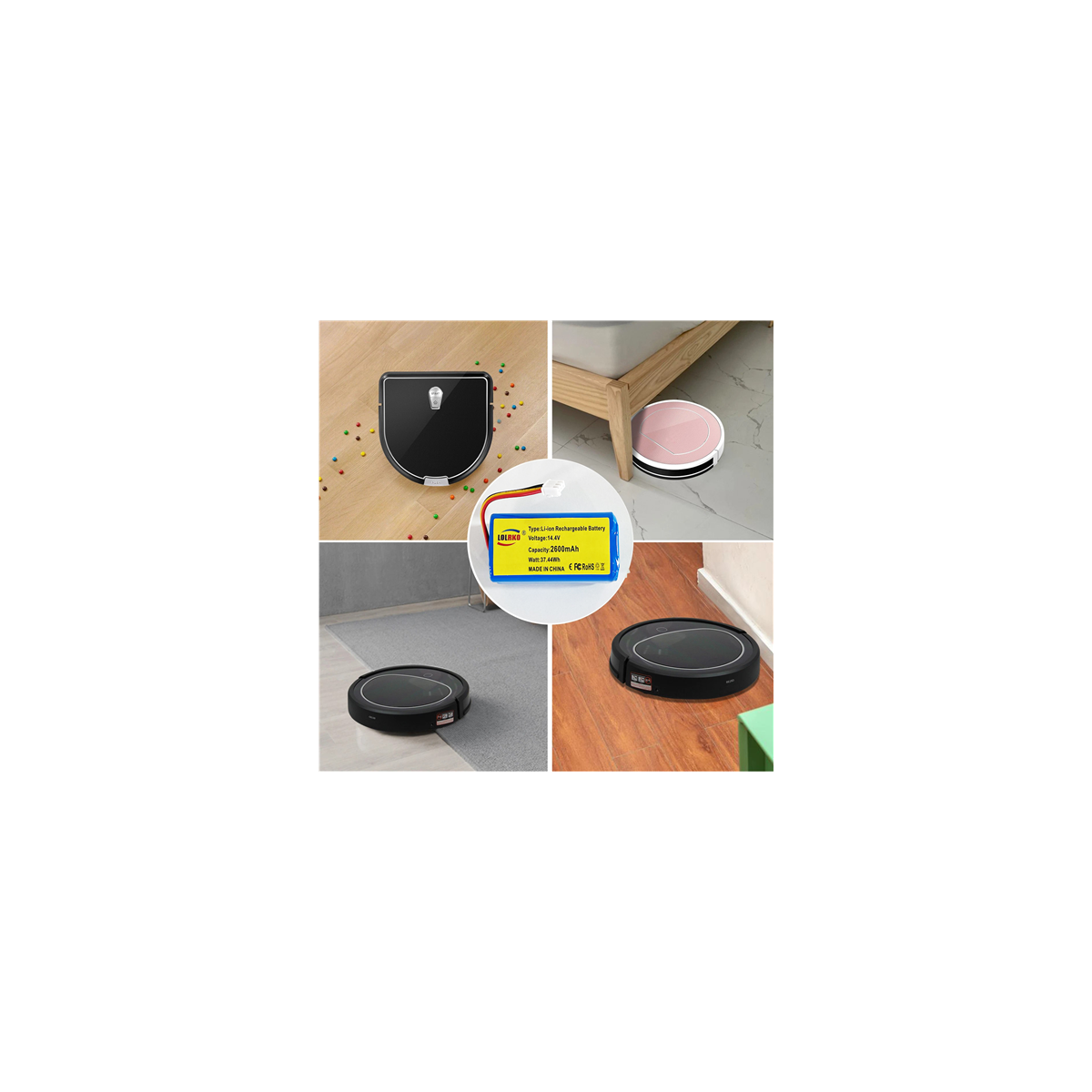 14.8V 2600mAh Akku Ersatzbatterie für iLife V50 V55 V8s