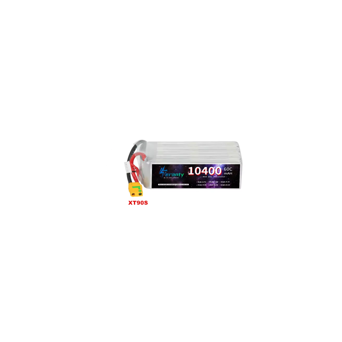 Teranty LiPo Batterie 10400mAh 22,2V 60C für FPV...