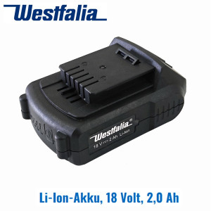 Original Westfalia Li Ion Akku 18V 2 0Ah