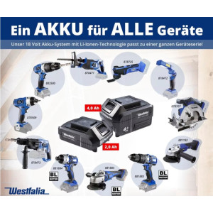 Original Westfalia Li Ion Akku 18V 2 0Ah