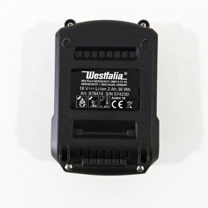 Original Westfalia Li Ion Akku 18V 2 0Ah
