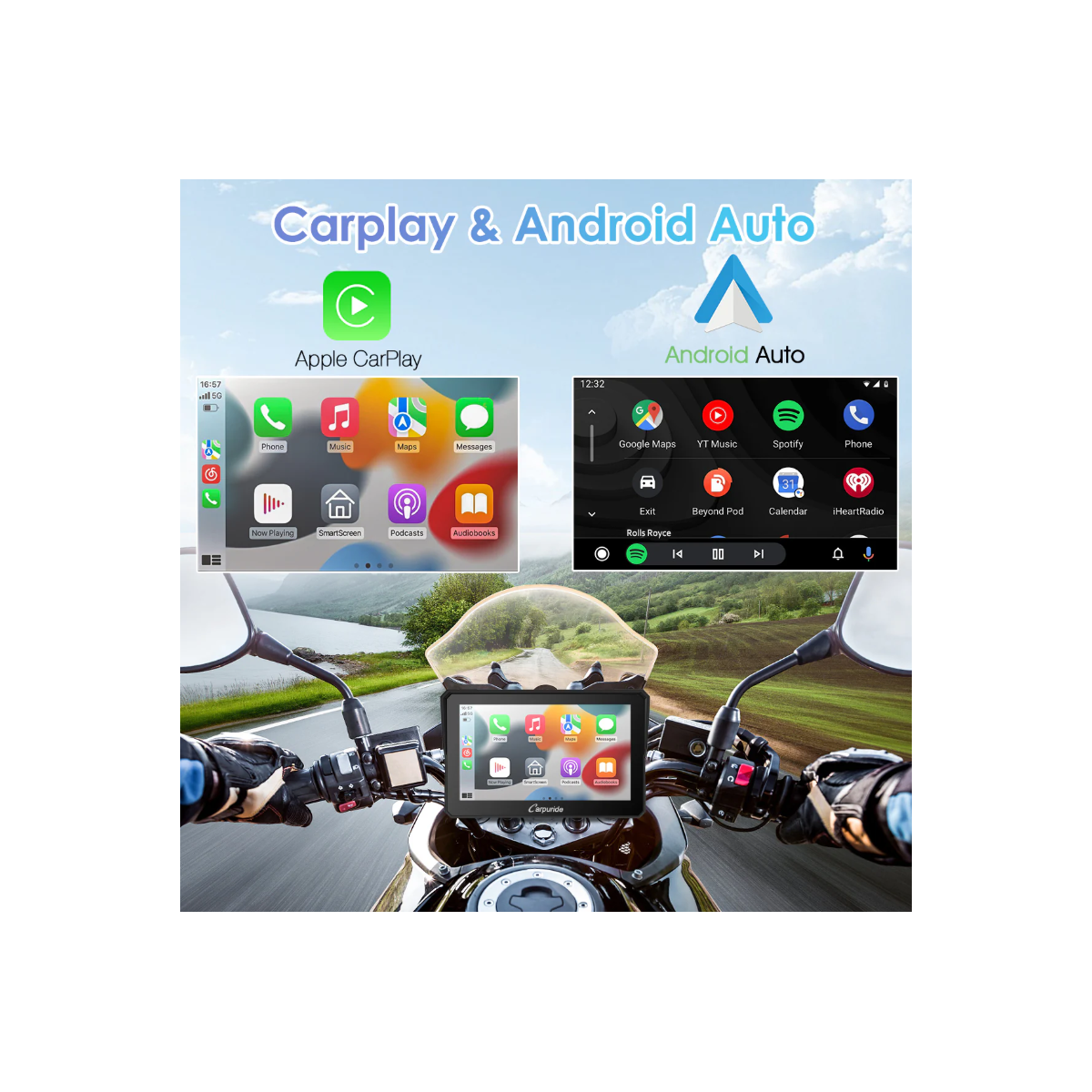 Carpuride W702 Pro Motorrad-Stereo kabel box