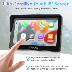 Carpuride W702 Pro Motorrad-Stereo kabellos Bluetooth IP67 wasserdicht