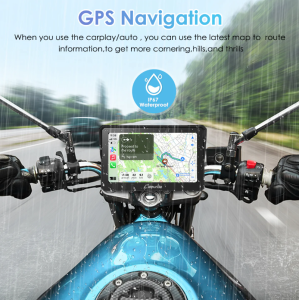 Carpuride W702 Pro Motorrad-Stereo kabellos Bluetooth IP67 wasserdicht