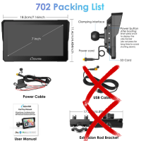 Carpuride W702 Pro Motorrad-Stereo kabellos Bluetooth IP67 wasserdicht