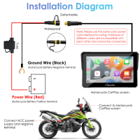 Carpuride W702 Pro Motorrad-Stereo kabellos Bluetooth IP67 wasserdicht