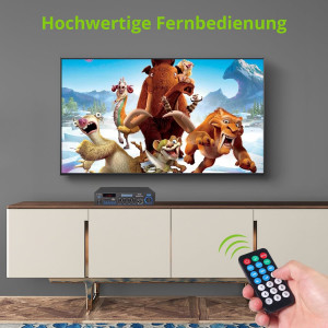 LiNKFOR Bluetooth Stereoverstärker HiFi Verstärker FM USB SD Heim Audio