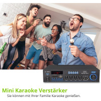 LiNKFOR Bluetooth Stereoverstärker HiFi Verstärker FM USB SD Heim Audio