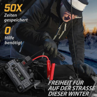BRPOM Starthilfe Powerbank 5000A 26800mAh Auto LCD Display LED Taschenlampe