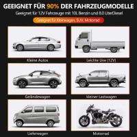 BRPOM Starthilfe Powerbank 5000A 26800mAh Auto LCD Display LED Taschenlampe