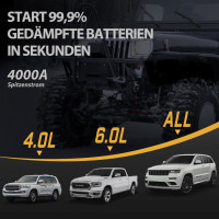 BRPOM Starthilfe Powerbank 5000A 26800mAh Auto LCD Display LED Taschenlampe