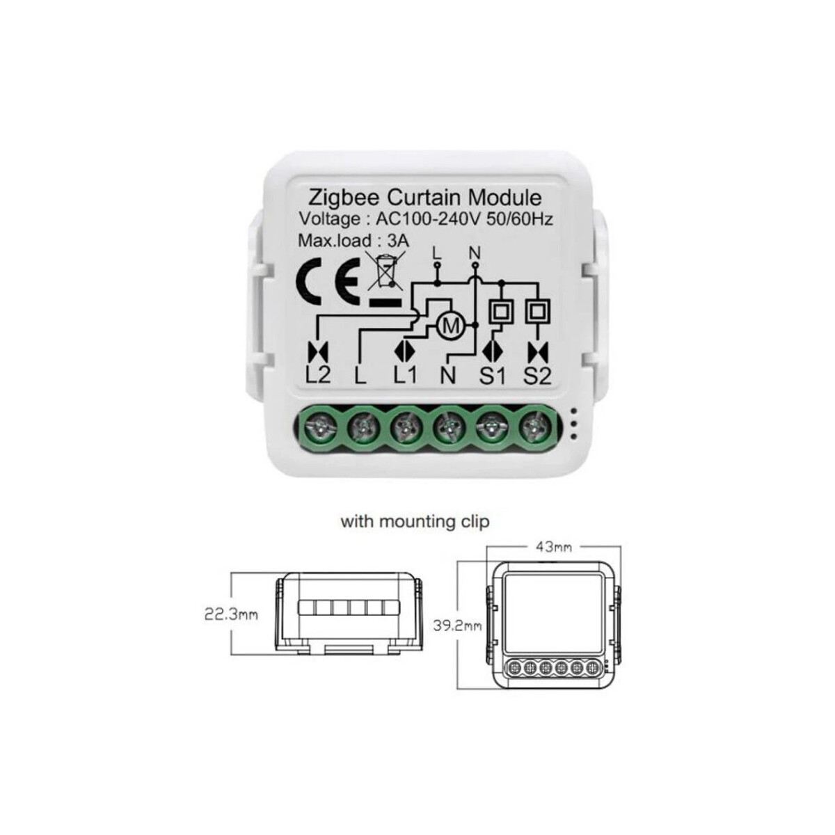 ZigBee 3.0 Smart Life Curtain Switch Module für Rolllad