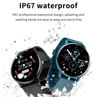 LIGE Smartwatch ZL02 Herren Damen Full Touch Fitness Tracker Schwarz Blau