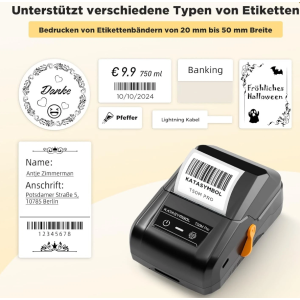 SUPVAN T50M Pro Bluetooth Etikettendrucker mit App