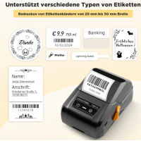 SUPVAN T50M Pro Bluetooth Etikettendrucker mit App