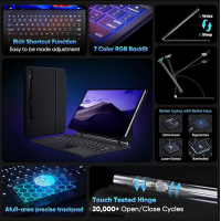 doqo Tastaturhülle Galaxy Tab 12,4 Zoll Touchpad