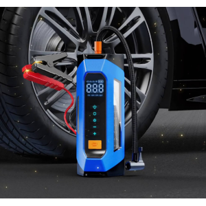 PS-219 Notstartgerät 6000mAh Powerbank Luftpumpe LED Auto Starthilfe Blau